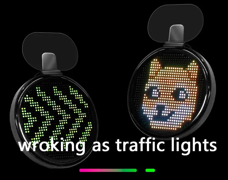 Customizable LED Display Car Rear Windshield Light Funny Car Accessories with Finger Light 5V Condition New App LED Car Sign