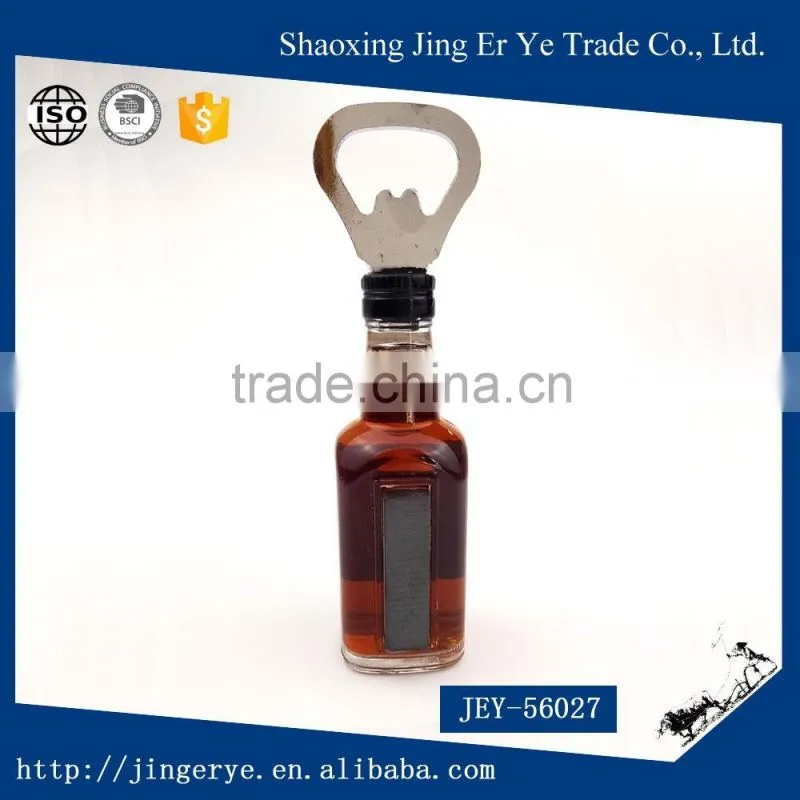 creative design beer bottle shaped bottle opener with magnet