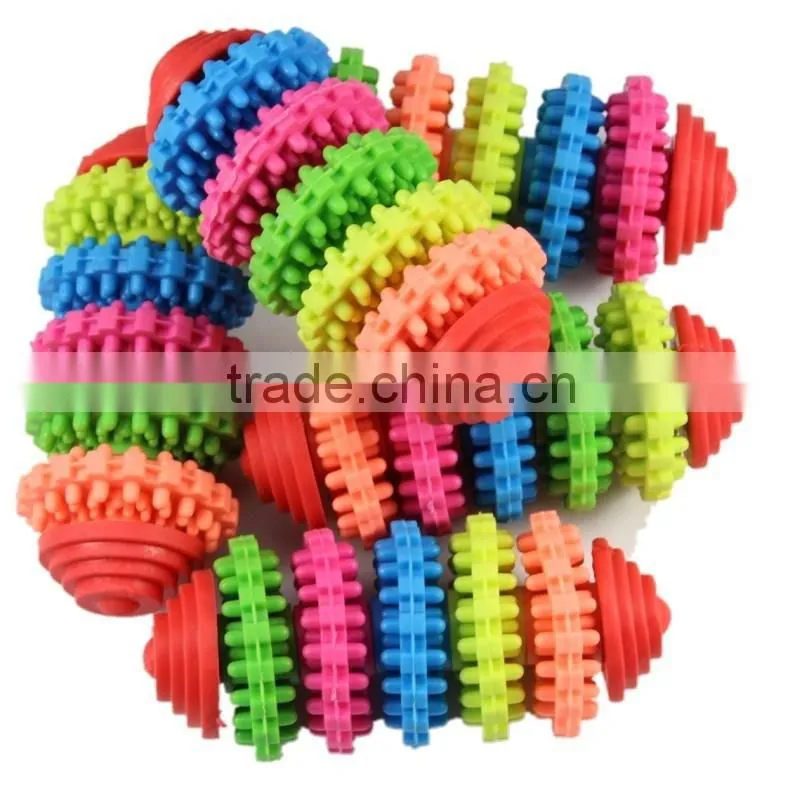 Wholesale thermoplastic rubber colorful wheel toy dog chews dog supplies pet supplies