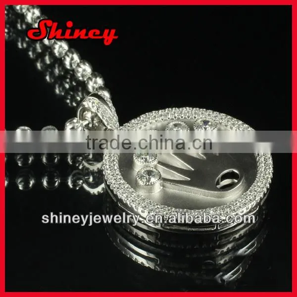 2014 yiwu china factory customize hip hop brass micro pave cz cross pendant