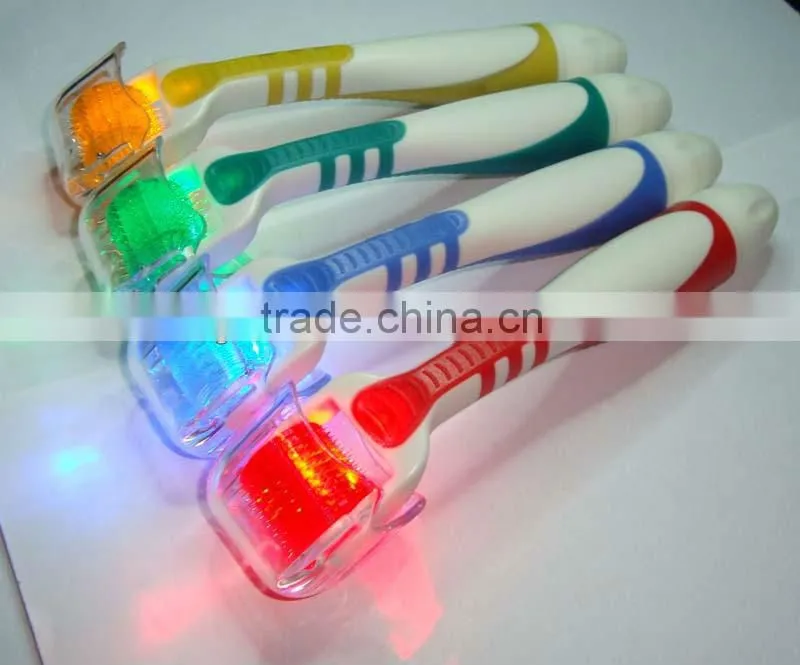 Interchangeable vibration DERMA ROLLER FOTON LED