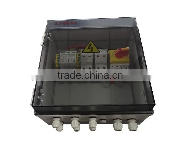 2 strings PV junction box with DC MCB, DC SPD, DC fuse