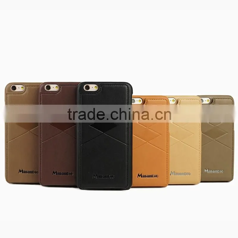 New arrival leather case for Iphone 6s slim leather mobile phone back cover