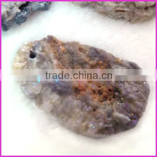 JF6779ga natural amethyst double terminated horizontal point pendants with gold bail clasp