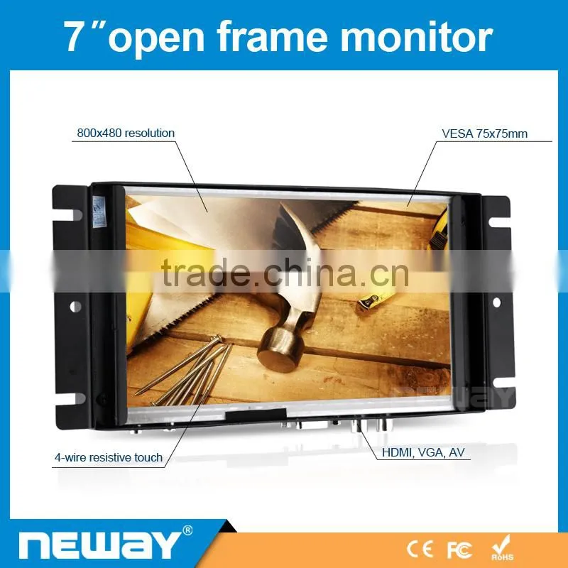 7 inch 4 wires open frame lcd monitor