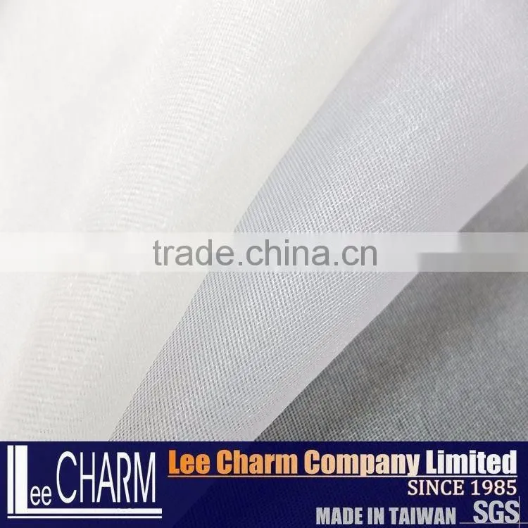 100% Polyester Satin Ivory Organza Fabric
