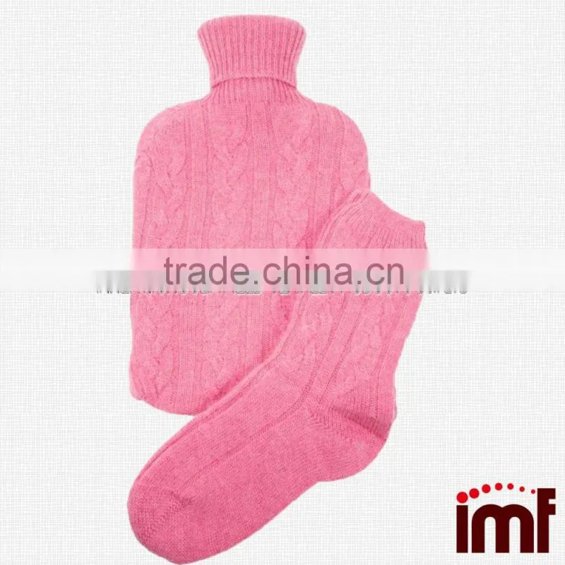 Cashmere Luxury Hot Water Bottles and Hand-Knitted Socks