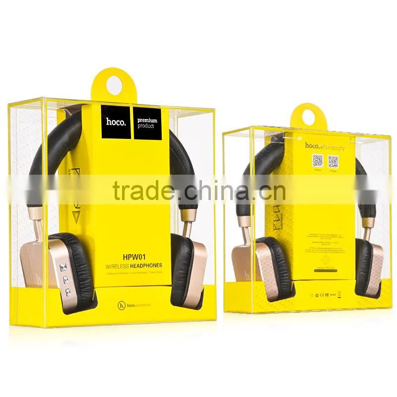 Original HOCO HPW01 3.5mm Universal head-mounted Headphone Stereo Sound Wireless Bluetooth headset For Mobile Phone MT-4722