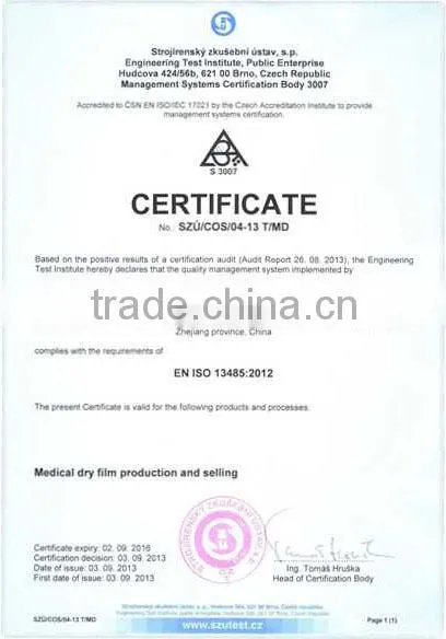 China raio x panoramico odontologico film KND-A/F CE