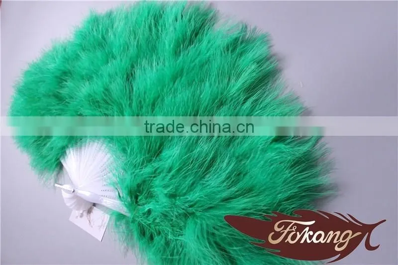 Christmas Occasion Chinese Feather Hand Fans And Turkey Feather Fan For Wedding Decoration
