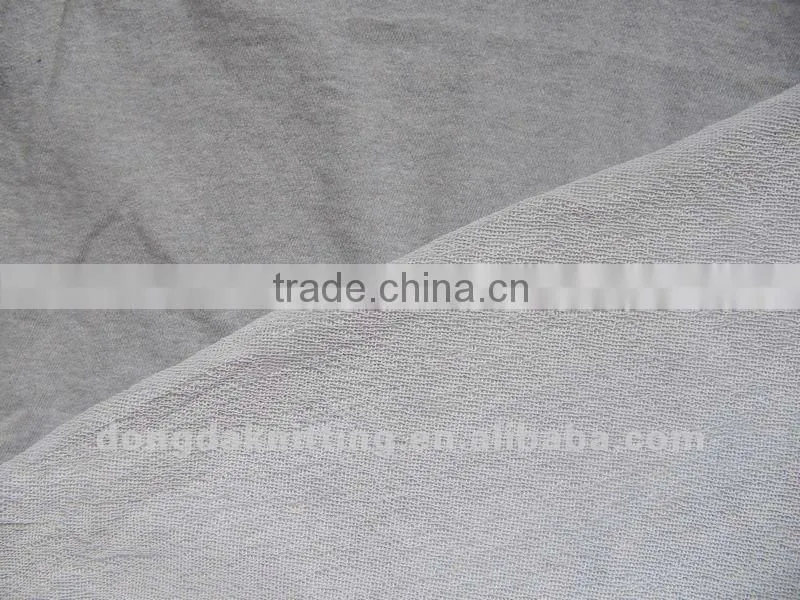 CVC 60%polyester 40% cotton plain dyed french terry kint fabric