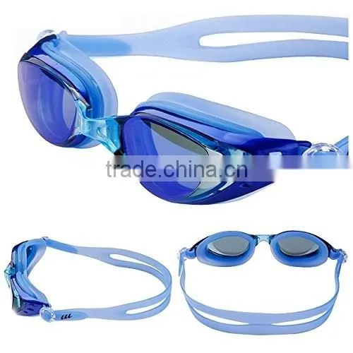 Blue Lenses Color and Polycarbonate Lenses Material Swim Goggle