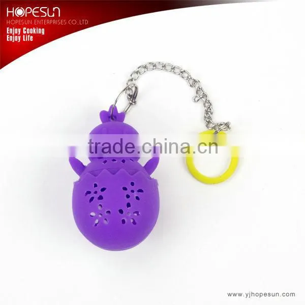 Sheep shape silicone tea infuser with chain