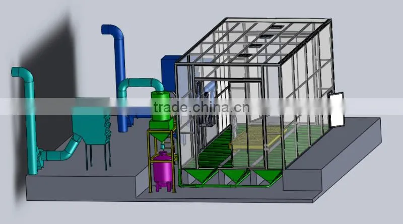 CE certificated sand peening booth /sandblasting chamber