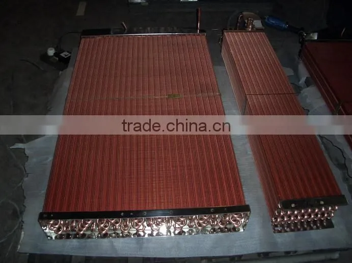 Tube fin air cooled evaporator for refrigeration, cold room, air conditioning system