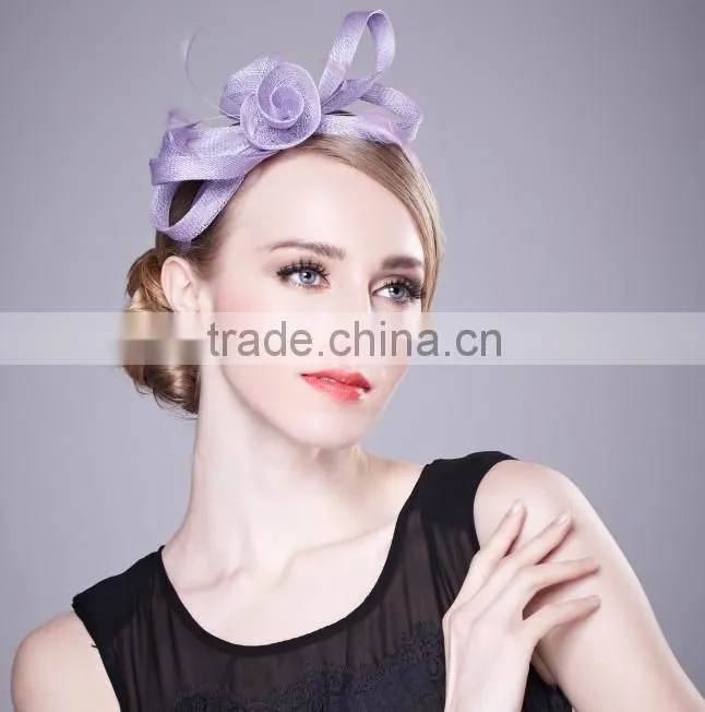 Mini fascinator hats with bow decorate with feather