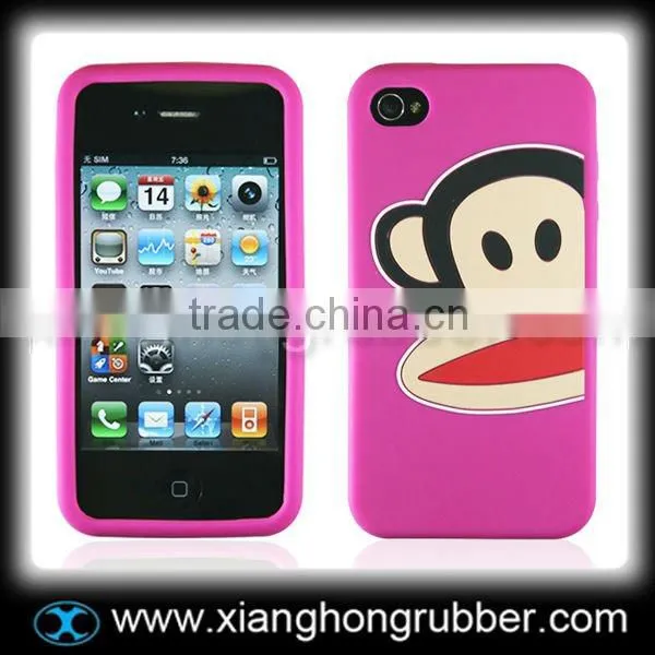 Customed silicone mobile phone case for Iphone 4G