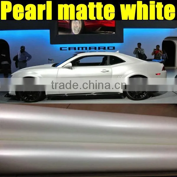 High quality pearl matte white vinyl film with air free bubbles 1.52*20m