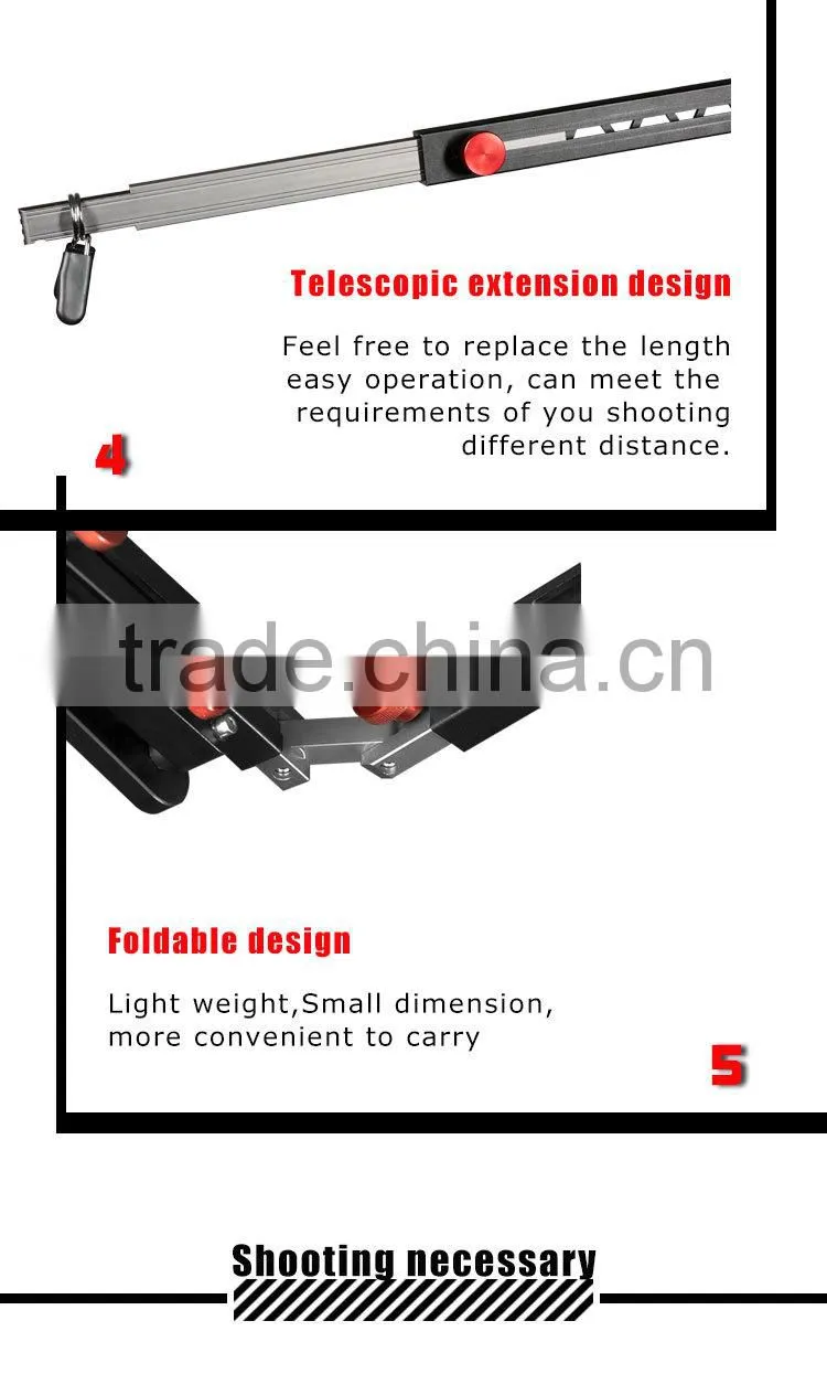 Foldable DSLR camera rig accessories video shooting rocker arm extendable dslr camera jib