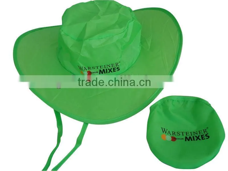The latest promotional nylon foldable hats wiht pouch