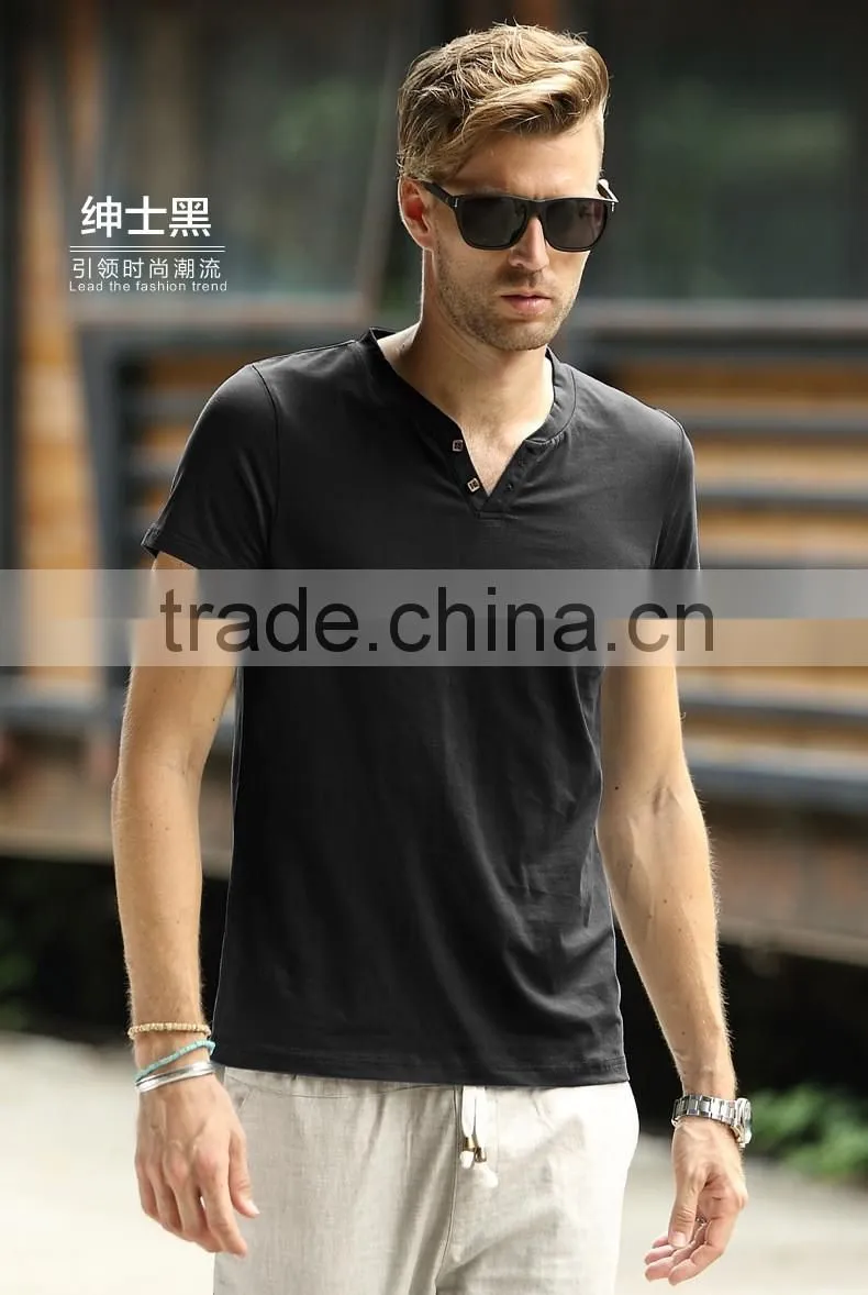 Customised 180gsm 100% Cotton O-neck Long Sleeves T Shirt For Men