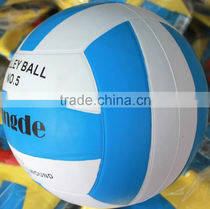 white blue soft touch custom rubber size 5 volleyball ball