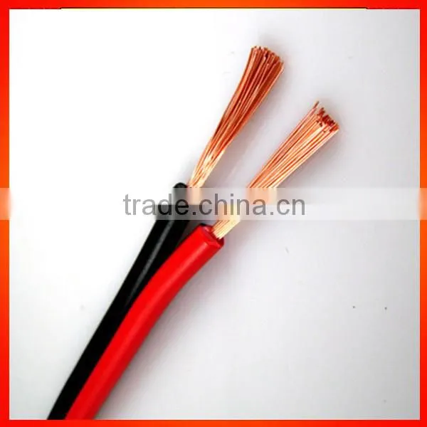 flexible paralleled red black pvc copper cca speaker cable wire