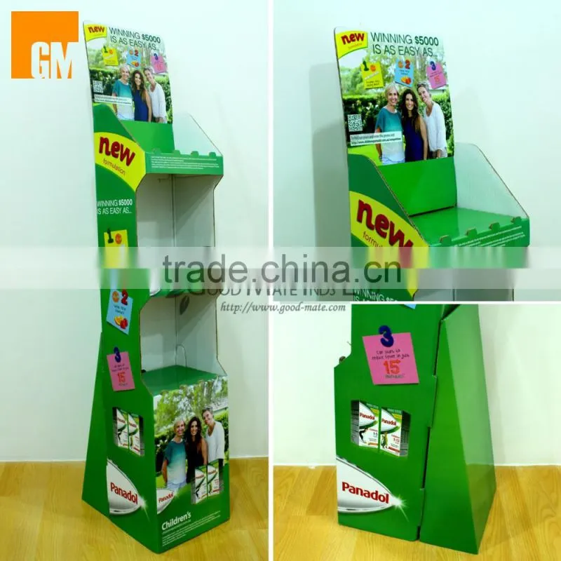 Healthcare product promotion corrugated cardboard displays