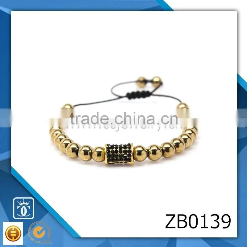Gold plating bracelet, micro pave setting jewelry, lovely cute bracelet