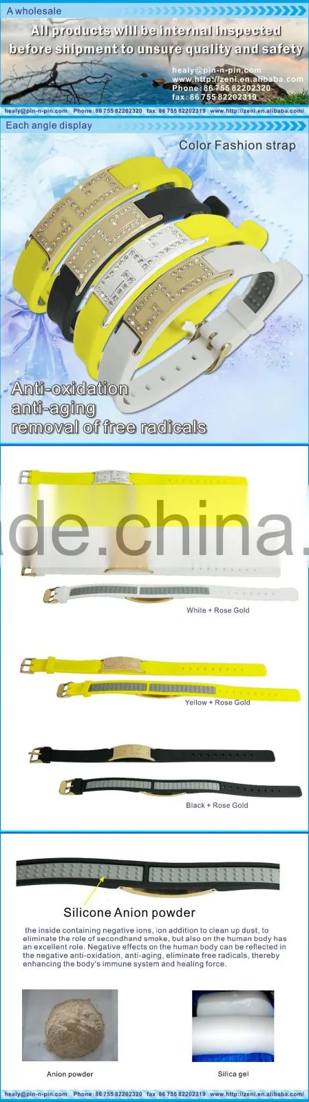Custom design High Quality Silicone Bangles