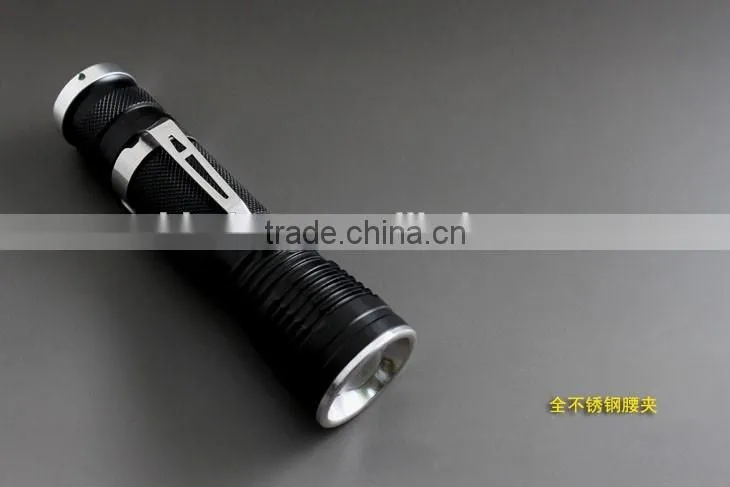 Factory Wholesale LED Mini Flashlight Aluminum torch light with clip