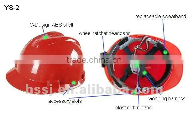 2016 hot selling safety helmet ABS plastic electrical safety helmet en 397 new model safety helmet manufacturer in China