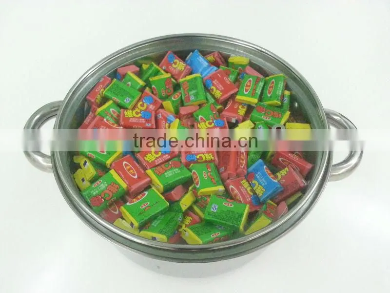 Bubble gum in stainless kettles