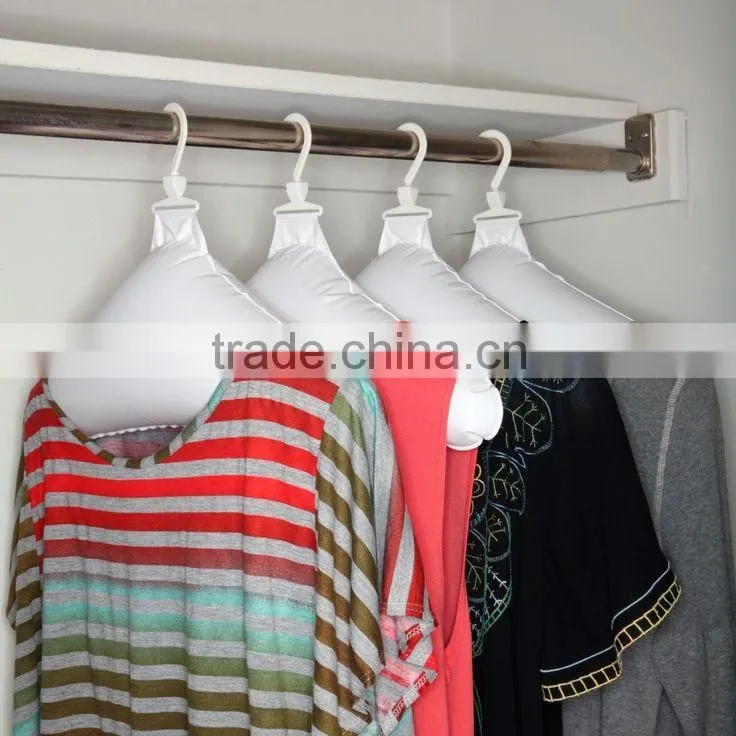 Portable White Color Inflatable Cloth Hanger PVC Coat Hanger for Drip-Drying Shirts