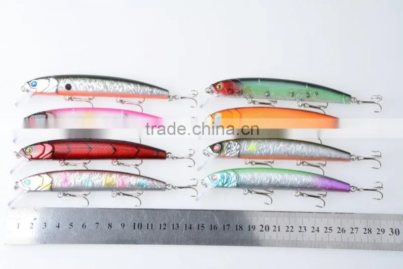 Crank Long Minnow Fishing Lures Hard Bait Plastic Crankbait 12.5CM 15.6G Artificial Fish Pesca Tackle Swimbait