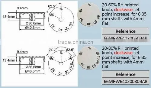 Type Q88F Mechanical humidistats for incorporation,front shaft adjustment