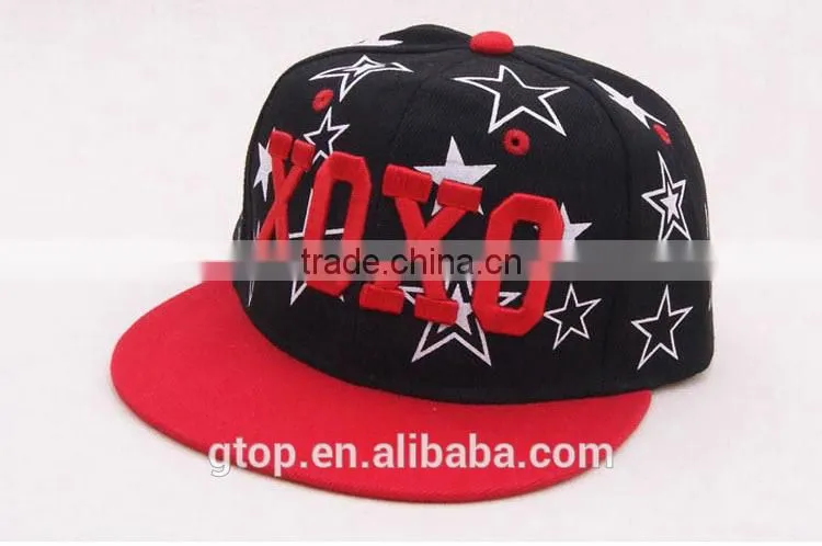 Baseball cap Hip hop flat snapback visor hat letter embroidery printing