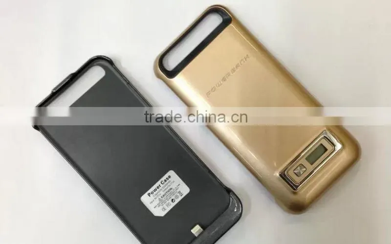 External battery case with LED screen display, 2015 innovative battery pack for i phone 6, factory offer battery cover charger