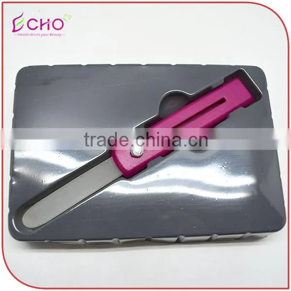Hot Pink LED Light-up Glass Nail File