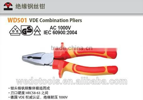 VDE Pliers, Lineman; Combination pliers; insulated pliers