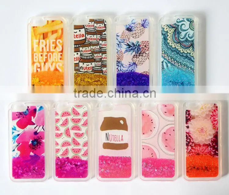 Mobile Phone Jelly TPU Case For Iphone 6 4.7",For Iphone 6 Case TPU Quicksand Liquid Glitter Case