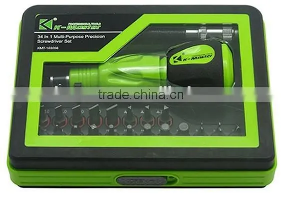 34pc in 1multi-function precision screwdriver slotted phillips tool set