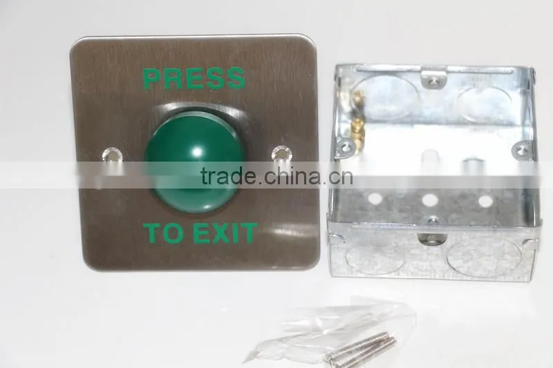 Stainless steel Heavy Duty IP67 waterproof Door Exit Button with metal back box,exit button