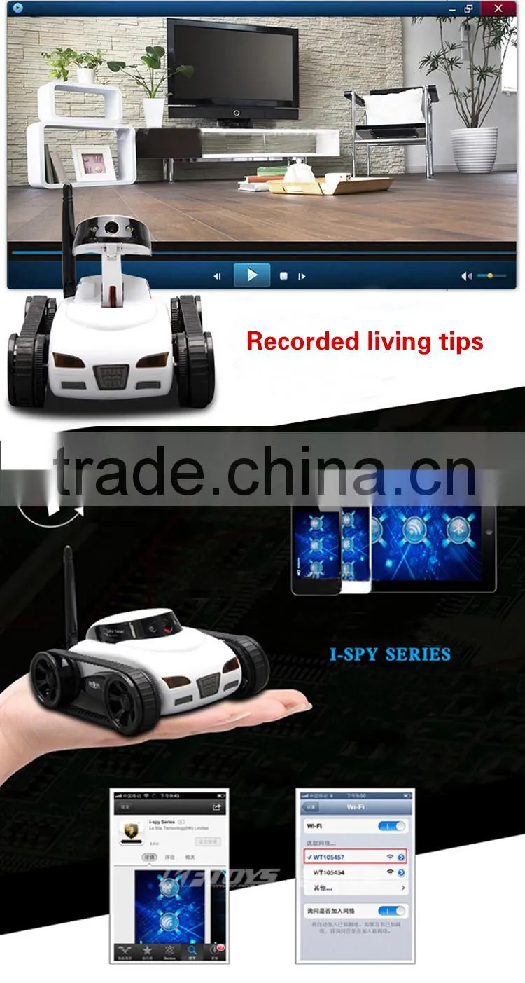 App control 2.4G FPV mini tank with 0.3MP camera