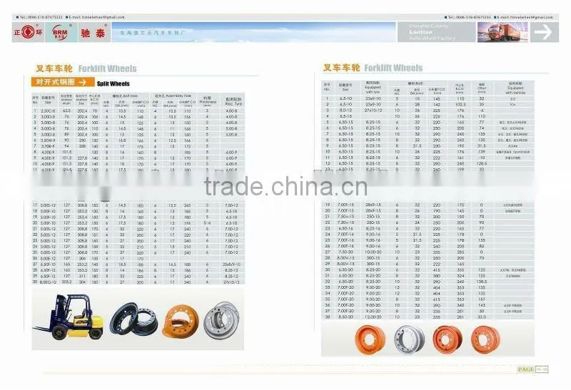 forklift wheels, steel wheels, industral wheels for forklift