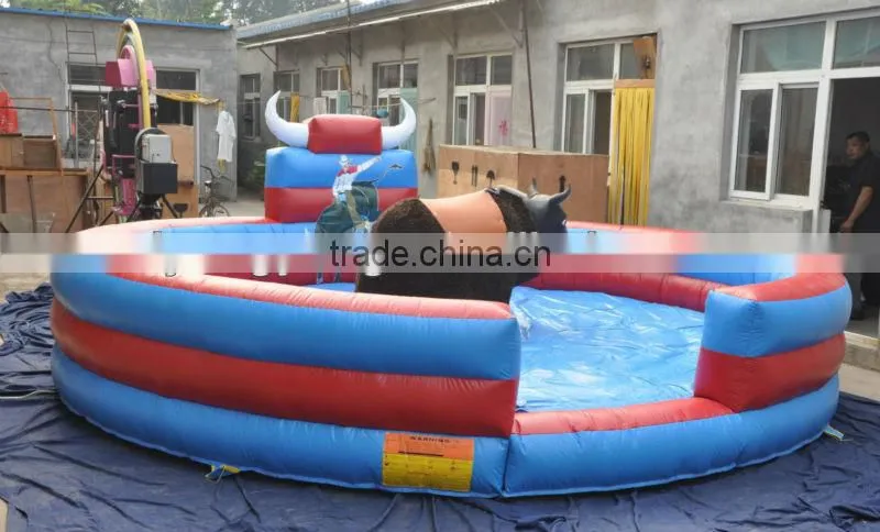 Inflatable mechanical bullfight