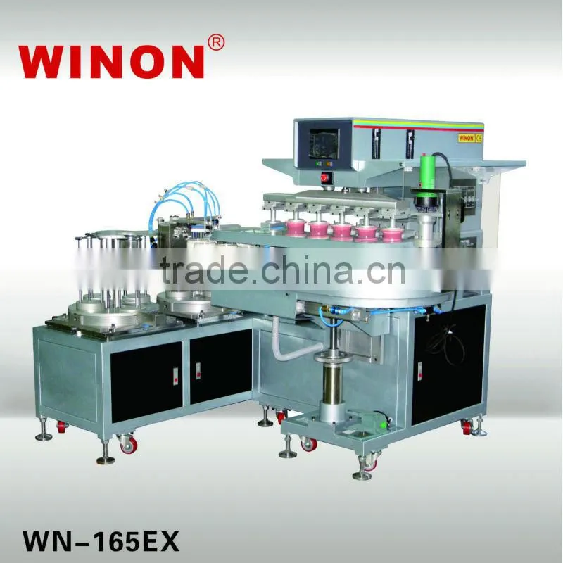 WN-165EX WINON Fully Automated Five Colour Pad Printing Machine Specially Designed for Plastic Caps with PLC