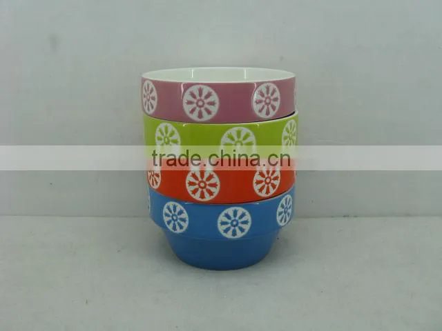 Ceramic christmas serving bowl set