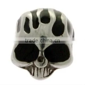 Surgical Steel Enamelled Threaded Skull - Blue
