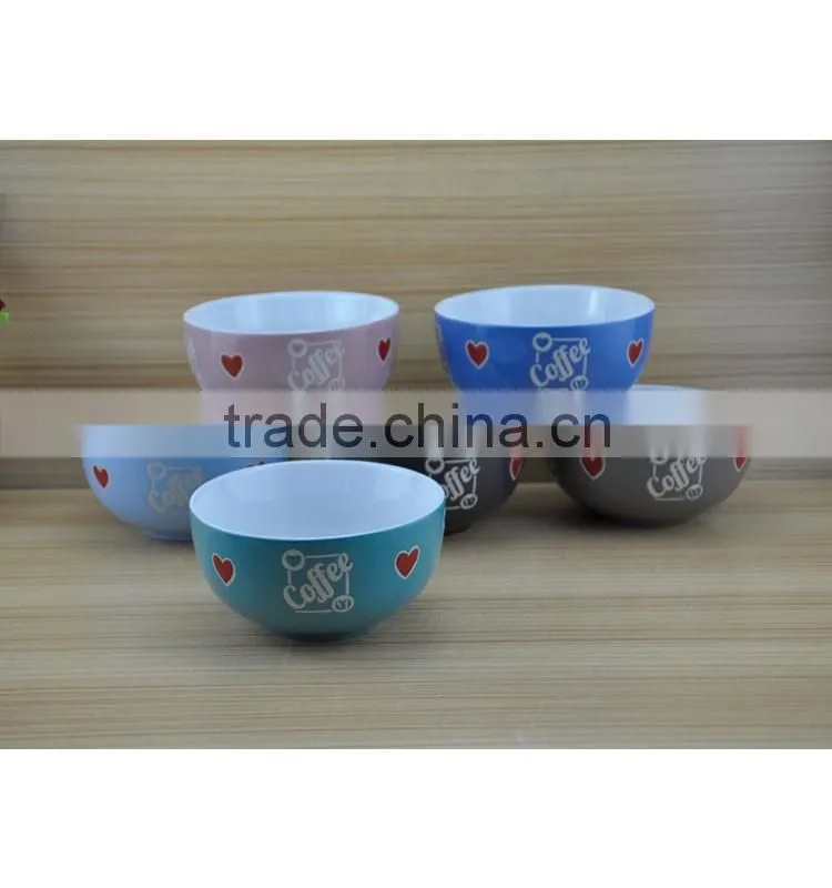 two-tone matt color cheap salad stoneware soup ceramic bowl wholesale